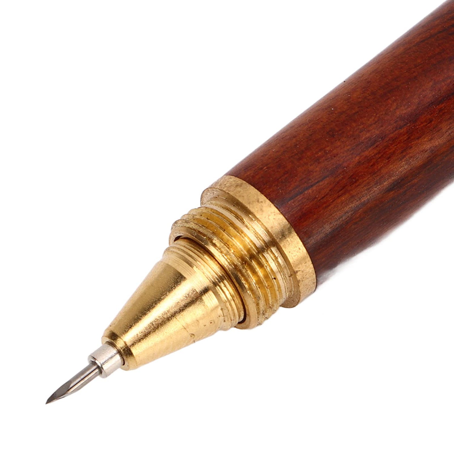 Yuecoom Marking Knife, 5Pcs Wood Brown Scribing Etching Scriber Engraving Pen Tool Set Kit for Woodworking Scribing Yuecoom