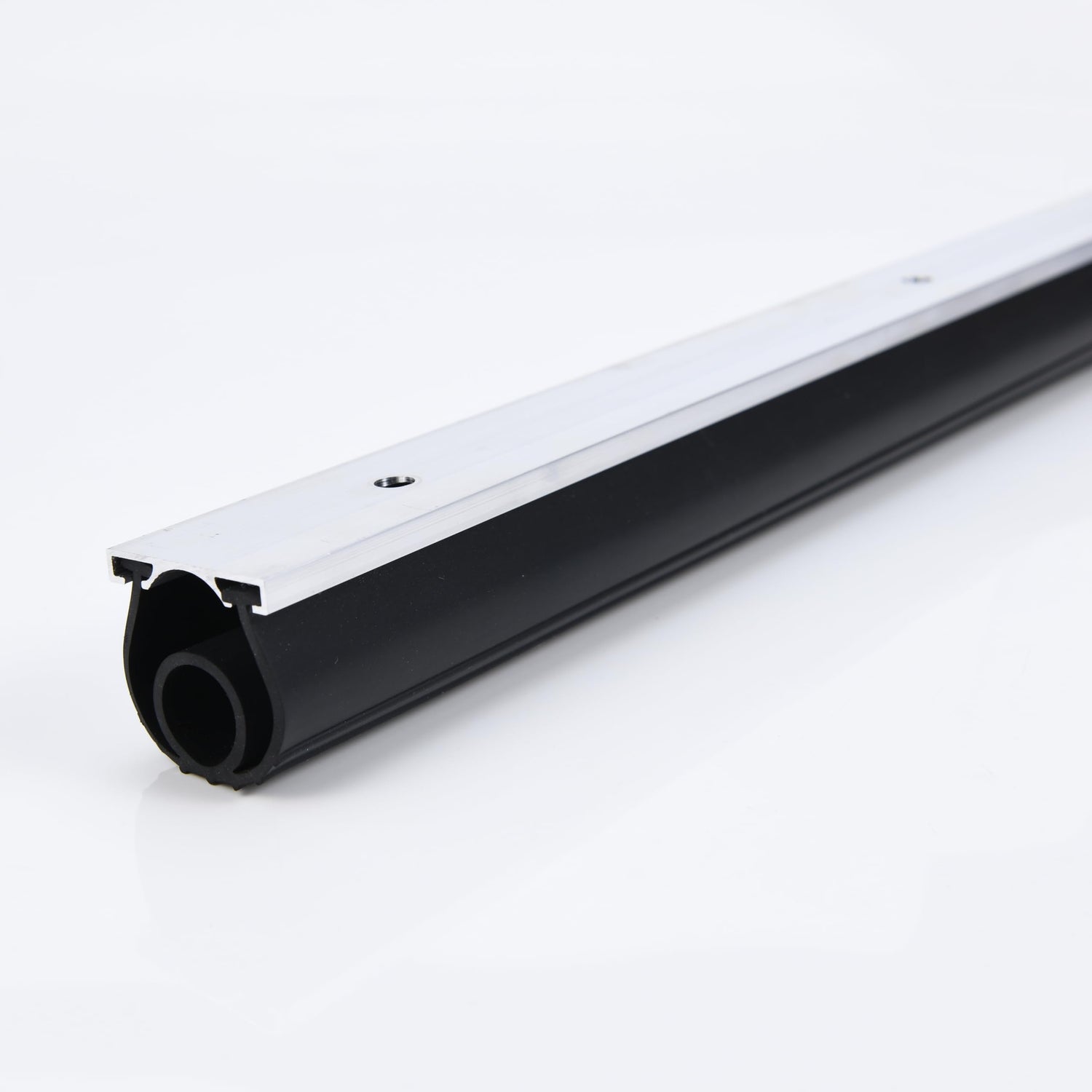 BOWSEN Heavy-Duty U+O Ring Universal Garage Door Bottom Seals Weatherstrip Rubber with Aluminum Track Retainer Kit, Black (16 FT, 1-1/4" Width) BOWSEN