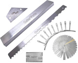 jiayouy Set of 14 Pieces Luthier Tools Set Guitar Neck Notched Straight Edge 9pcs Guitar Radius Gauge String Action Gauge Ruler Fret Rocker Fret Jiayouy