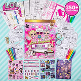 Horizon Group USA L.O.L. Surprise! Double Feature Super Sketch & Create, 350+ Piece Art Activity Set, Includes Coloring Pages, Crayons, Gel Pens, L.O.L. Surprise!