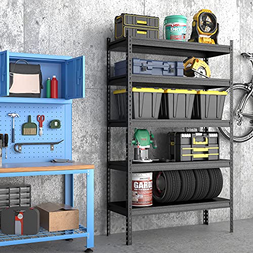 SDXYSTCE 5-Tier Garage Shelving Unit Heavy Duty,40”W x 18”D x 72”H All Metal Storage Shelves，2200 lbs Load Capacity Adjustable Sturdy Shelves for SDXYSTCE