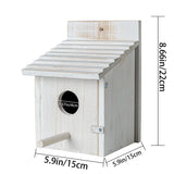 NATUREYLWL Bird House for Outside with Pole for Finch Bluebird Cardinals Garden Wooden Hanging Birdhouses NATUREYLWL