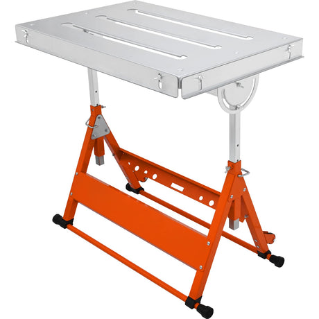 VEVOR Welding Table 30"x20", 400lbs Load Capacity Steel Welding Workbench Table on Wheels, Folding Work Bench with Three 1.1" Slot, 3 Tilt Angles, VEVOR
