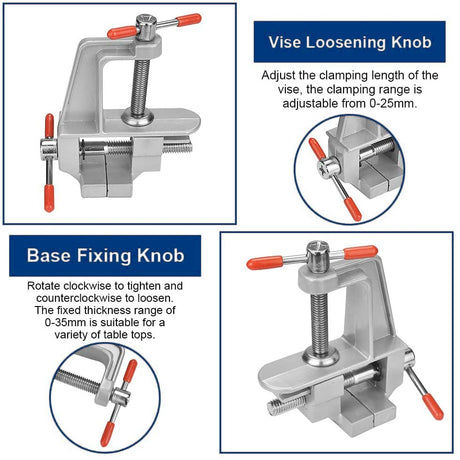 Mini Jeweler Table Clamp Small Hobby Bench Vice Work Bench Vise Bench Clamp Hobby Vise Clamp Small Table Clamp Mini Bench Vice Clamp for Small Work SHANGNIULU