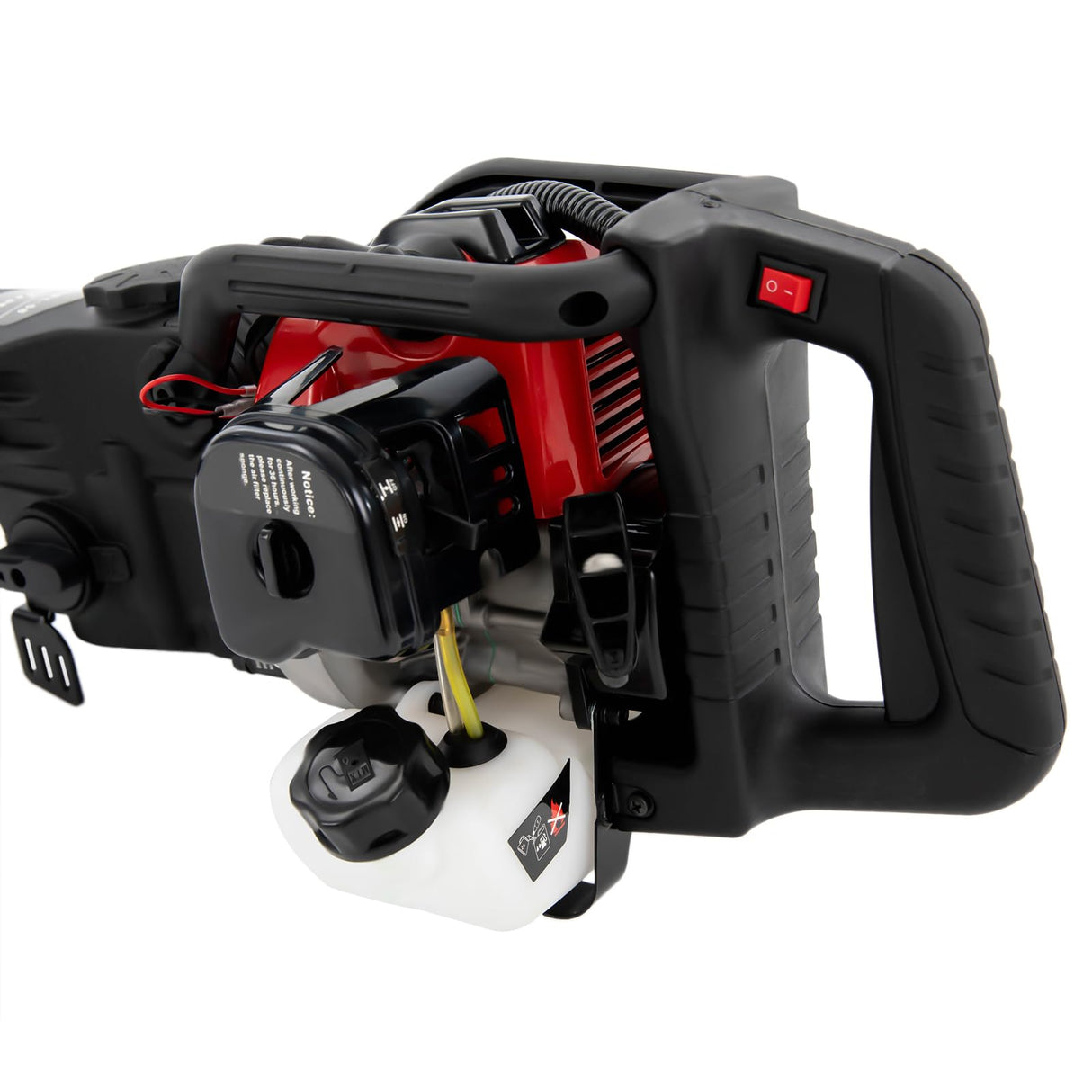 DCEHKR 32.7CC Jack Demolition Hammer 1200W 2-Stroke Gas Powered Jack Hammer with Single Cylinder and Air Cooling, Hammer Drill with 3 x Drills, 1 x DCEHKR