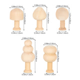 Zerodeko 10pcs Small Wooden Mushroom Unfinished Wooden Figure Painting Plain Mushroom Wood Mushrooms to Paint Fake Tree Children's Toys Mushroom Zerodeko