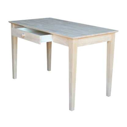 International Concepts Basic Desk with Drawer, Unfinished - WoodArtSupply