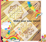 ZHluja 15-Pack 4 mil 12-Inch-by-12-Inch Blank Stencil Sheet for Cricut Vinyl, Silhouette, Transparent PET Acetate Mylar Craft Template Material ZHluja