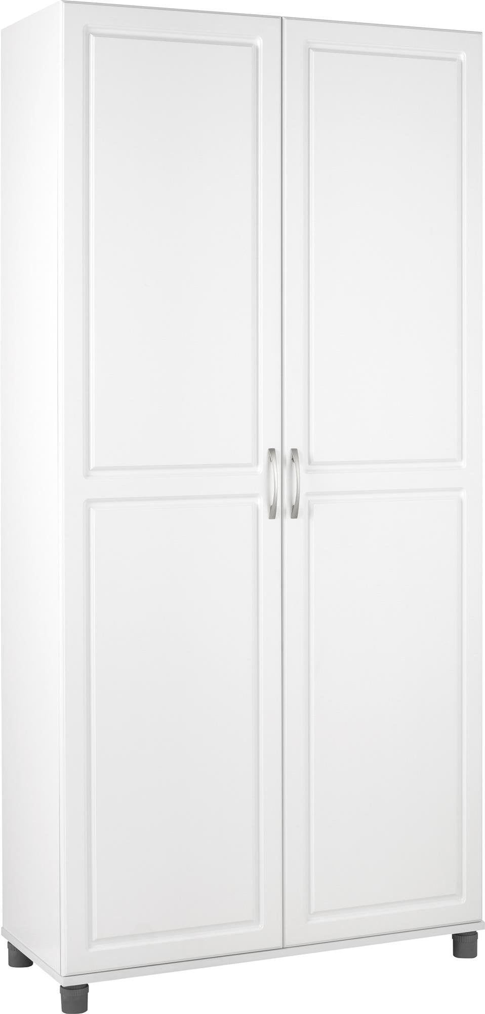 SystemBuild Kendall 36" Utility Storage Cabinet - White - WoodArtSupply