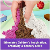 Kinetic Sand Scents, Ice Cream Treats Playset with 3 Colors of All-Natural Scented Play Sand & 6 Serving Tools, Sensory Toys, Christmas Gifts for Kinetic Sand