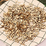 yueton 200PCS 15mm Musical Note Unfinished Blank Wood Pieces Wood Slices Wood Chips Embellishments for DIY Crafts, Home Decoration, Board Games, yueton