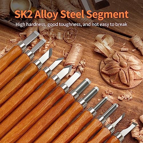 Wood Carving Tools Kit - 12 Pcs Super Sharp and Durable Wood Carving Knife Set for Beginners, Professionals, Hobbyists, Artists, and Sculptors - JIAN