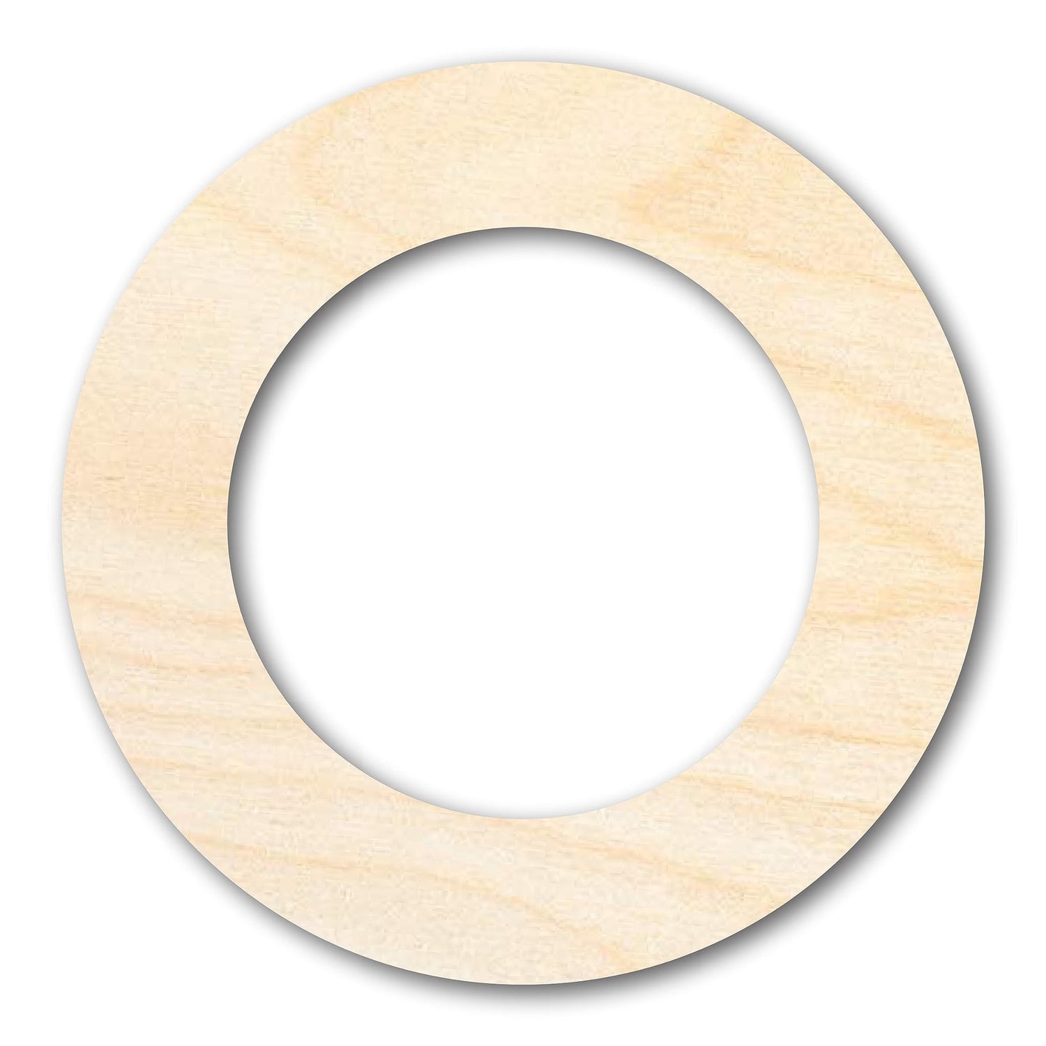 Unfinished Wood Wreath Blank Shape | Craft Cutout | up to 36" DIY 24" / 1/8" 24 Hour Crafts