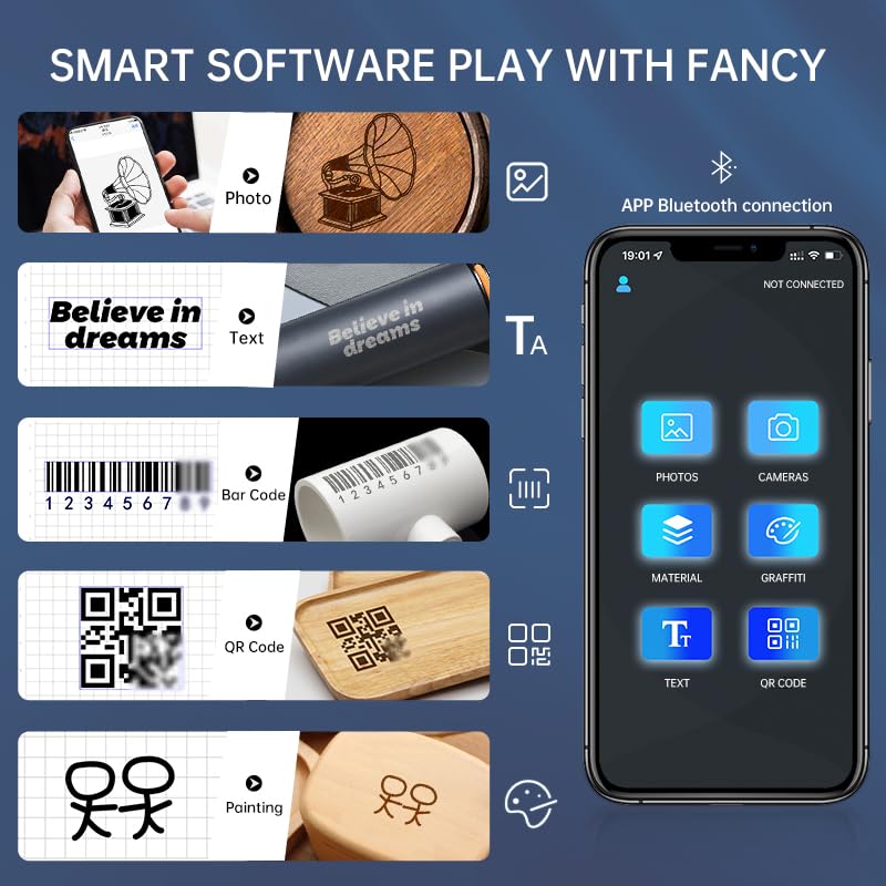 3000mW Laser Engraving Machine, Mini Desktop CNC Laser Engraver with Carver Size 80 x 80mm, Multiple Functional Craft Tool … (3W) DAJ