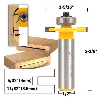 Yonico Biscuit Cutter Joint Slot Router Bit #0 1/2-Inch Shank 14083 - WoodArtSupply