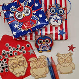 36 Sets Owl Unfinished Wooden Ornaments Craft Make Your Own Owl Blank DIY Owl Cutout Hanging Slices for Kids Xmas Tree Craft Painting All Festival WoodArtSupply