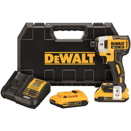 DEWALT 20V MAX XR Cordless Impact Driver Kit, Brushless, 1/4" Hex Chuck, 3-Speed, 2 Batteries and Charger (DCF887D2) DEWALT