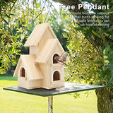 Lyfreen DIY Bird Houses for Outside Pine Wooden Bird House with Hanging Tools for Bluebird Hummingbird Wren Finch Birdhouse Bird Hut Box for Garden Lyfreen