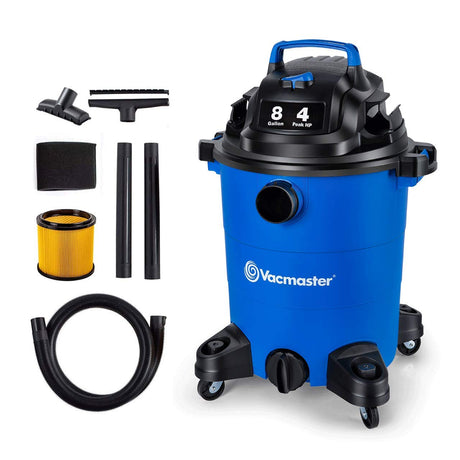 Vacmaster 4 Peak HP 8 Gallon Wet Dry Vacuum Cleaner Lightweight Powerful Suction Shop Vacuum with Blower Function for Dog Hair,Garage,Car,Home & Vacmaster
