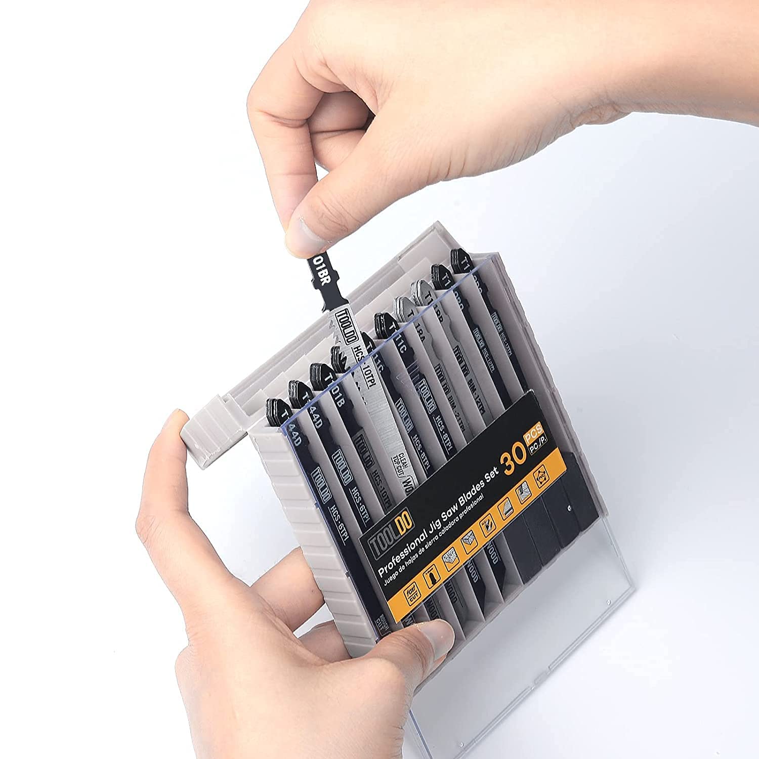 TOOLDO Jigsaw Blades Set 30 Piece, Assorted Professional Jig Saw Blades for T-Shank,Wood and Metal Cutting, Replacement Saw Blade for Dewalt, TOOLDO