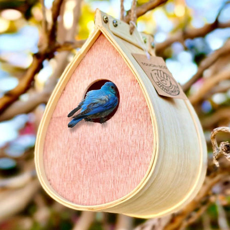 Pollinating Palace - Outdoor Hanging Wooden Bird House,Outdoor Birdhouse for Hummingbirds, Bluebirds and Finch Cardinals, Songbirds, Birdhouse GardeningProducts4Less