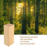 Acrux7 10 x 4 x 3 Inch Basswood Carving Blocks, Bass Wood for Wood Carving, Unfinished Carving Wood Blocks Acrux7