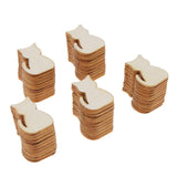 menolana 50pcs Unfinished Cat Cutout Wooden Slices Tags 3 X 2.2 X 0.2 Cm menolana