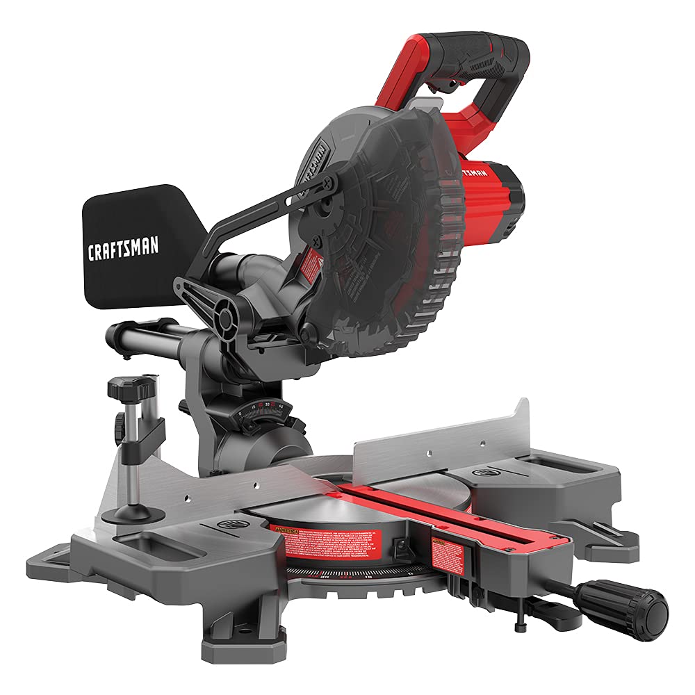 CRAFTSMAN V20 Miter Saw Kit, 7-1/4 inch, Cordless, Battery and Charger Included (CMCS714M1) - WoodArtSupply