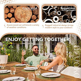 Devoko Home Acacia Wood Dining Table 6-Person Indoor Table with Iron Legs, Sandblast Finish, Natural Stained, Rustic Metal, 69 * 33 * 30 inch Devoko