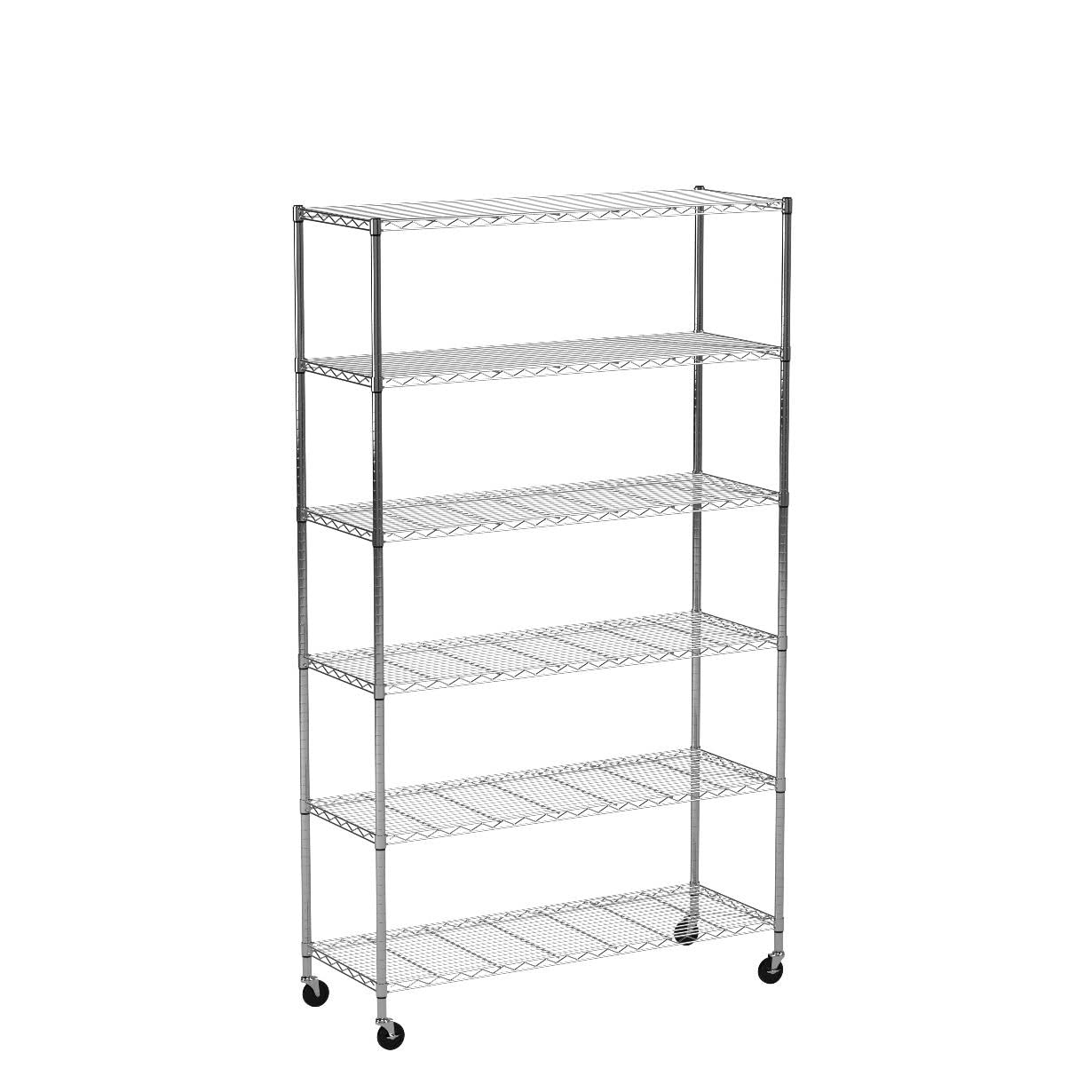 Meet perfect Adjustable Storage Shelves 6 Tier Wire Shelving Unit and Storage, 2100lbs Capacity Metal Shelving Heavy Duty Garage Shelves Storage - WoodArtSupply