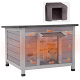 Dog House Insulated for Small Dogs Outdoor Cat House Feral Cat Sheleter with Thermal Liner GUTINNEEN