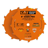 CMT 230.012.08 Dado Pro Set, 8-Inch x 12 Teeth FTG+ATB Grind with 5/8-Inch Bore CMT