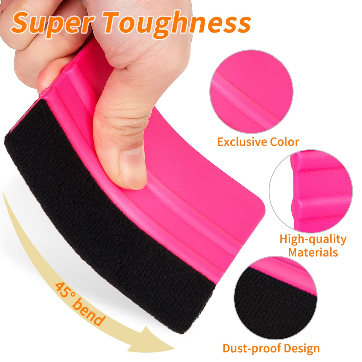 Squeegee for Vinyl - 2Pack Felt Squeegee Tool, Craft Adhesive Vinyl for Car Film Wrap, Sign Making, DIY Crafting, Window