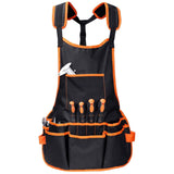 JBBERTH Woodworking Apron with 16 Pockets, Work Aprons, Cross-Back Straps Adjustable Size, Durable Canvas Construction, Reinforced Edges, Adjustable JBBERTH