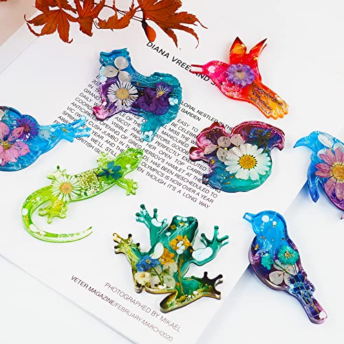 Pulcher Resin Molds, 16 Marine Terrestrial Amphibious Animals Keychain Making Silicone Mold for Epoxy Resin Casting Craft DIY Pendants Ornaments Pulcher