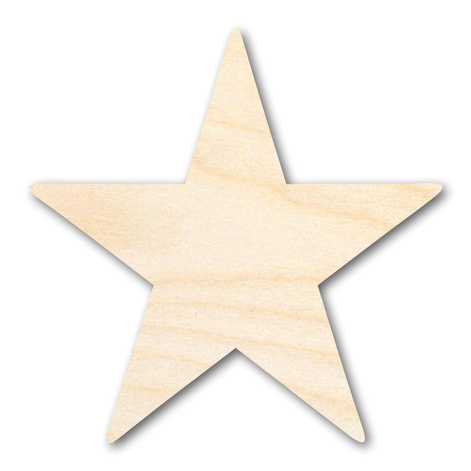 Unfinished Wood Star Shape | DIY Celestial Craft Cutout | Up to 36" 12" / 1/4" 24 Hour Crafts