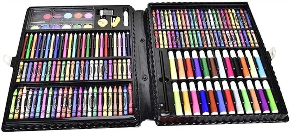 RMENST Art Supplies, 168 Pieces Art Set Crafts Drawing Painting Kit, Portable Art Case Art Kit Oil Pastels, Watercolor Pens, Creative Gift for Kids, - WoodArtSupply