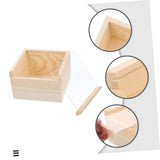 Anneome Box Storage Wooden Box Decorative Treasure Chest Gift Packing Piggy Bank for Adults Tray Decorations Adult Piggy Bank Clear Lid Wood Jewelry Anneome