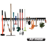 YueTong 68" All Metal Garden Tool Organizer,Adjustable Garage Wall Organizers and Storage,Heavy Duty Wall Mount Holder with Hooks for YueTong