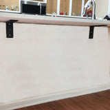 ECOTRIC 2Pcs Heavy Duty Black Steel 6"x8" Countertop Support Brackets Corbel Lot L Shelf for Table Bench, Bar Tops, Cabinetry, Shelves and DIY 500 ECOTRIC