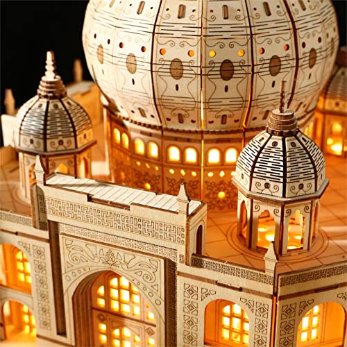 bennama 3D Wooden Puzzles Persian Love Palace Kits Includes Light Strip, Brainteaser and Puzzle for Halloween/Birthday,Gifts for Adults and Teens to - WoodArtSupply