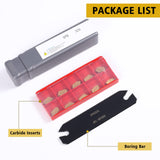 Lathe Turning Tools,VerLich SPB26-3 110 * 26mm Parting Grooving Cut-Off Tool with 10pcs GTN-3 SP300 Cut-Off Carbide Inserts Mayitr VerRich