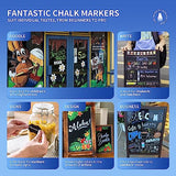 SILENART Red Chalk Markers 2 Pack - Red Dry Erase Markers Pen - Liquid Chalk Markers for Chalkboard, Window, Glass, Mirror, Blackboard - 3-6mm SILENART