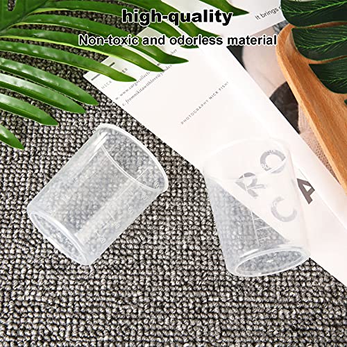 CertBuy 100PCS 100ml Plastic Measuring Cups Resin Cup for Epoxy Mixing Cup Plastic 100ML, Resin Plastic Measuring Cups 3.4oz 100ml Plastic Graduated CertBuy