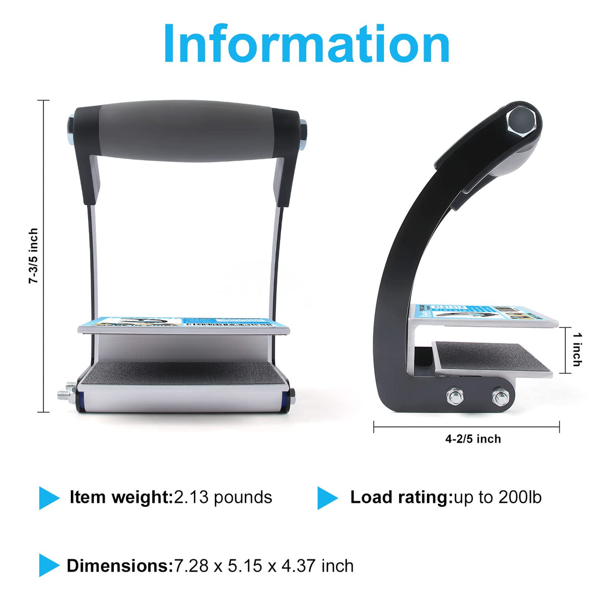 Newdeli Plywood Carrier, Panel Carrier, Drywall Carrying Tool Plywood Lifting Tool for Wood, Synthetic Cement Board - Clamping Thickness up to 3/4 Newdeli