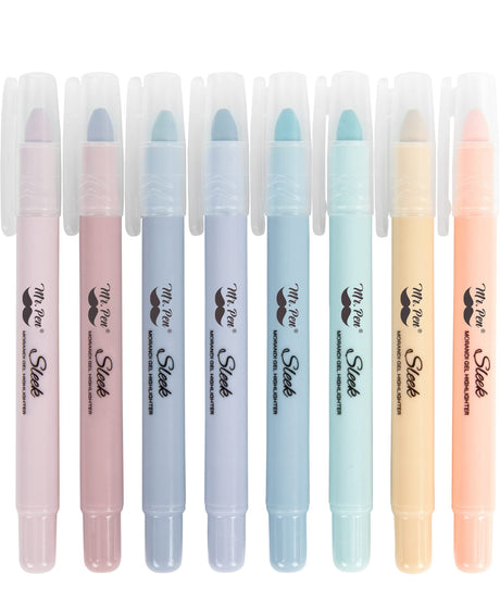 Mr. Pen- Gel Highlighter, 8 Pack, Morandi Colors, Bible Highlighters No Bleed, No Bleed Highlighters, Bible Highlighter, Bible Markers, Gel Mr. Pen