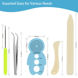 KITANIS 14 Pieces Paper Quilling Tools Slotted Kit, Assorted Sizes Rolling Curling Quilling Needle Pen for Art Craft DIY Paper Card Making Project KITANIS