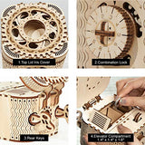 ROKR Treasure Box 3D Wooden Puzzle with Combination Lock Mechanism for Adults and Teens ROKR