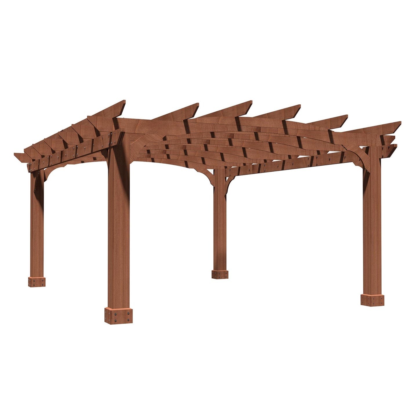 MUPATER Retratable Wooden Pergola Gazebo for Patio with Arched Roof and Stakes,10'x12' Outdoor Pergola Garden Shelter Cedar Framed for - WoodArtSupply