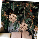 ABOOFAN 50 pcs Double Decorative Wood Chips Unfinished Wooden Embellishments DIY Wreath Pendant Xmas Wood Slices Christmas Decor Unfinished Cutouts ABOOFAN